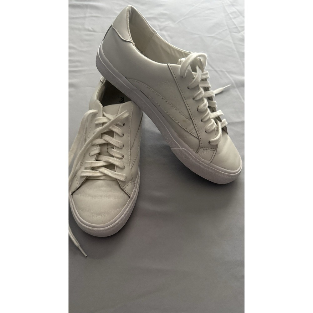 Madwell Unisex Sneakers Men Sz 4.5 Women Sz 6 GUC White Leather Lace Up Sidewalk